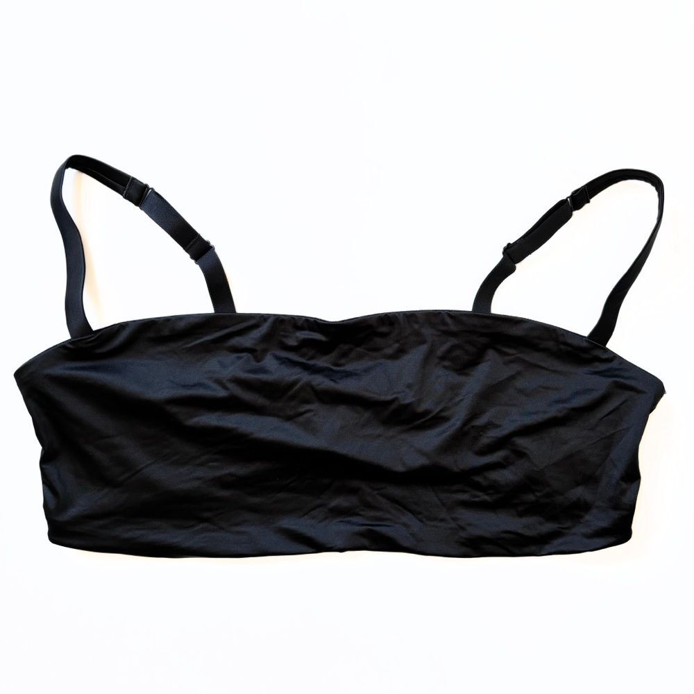 Skims Stretch Satin Bralette - Onyx - 4x / Silky Feminine Lingerie